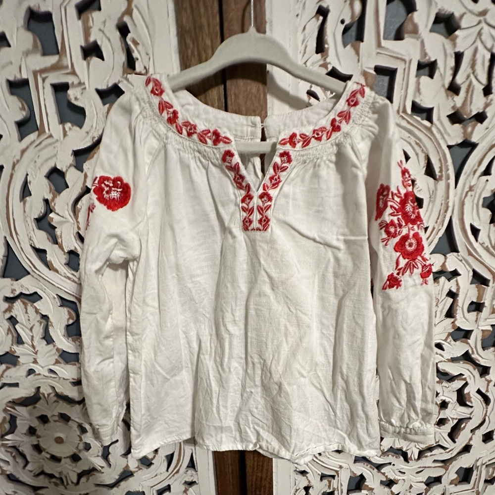 H & M Embroidered Toddler Peasant Blouse (Label of Graded Goods)